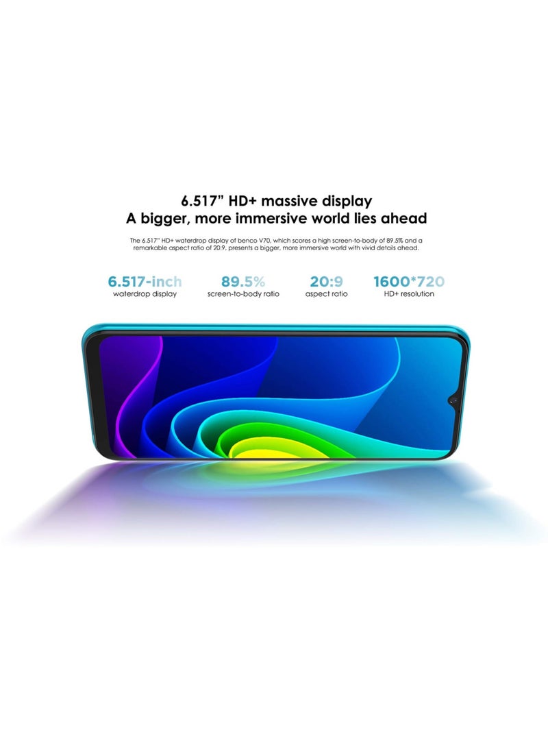 benco V70 Dual SIM Cyan Blue 2GB RAM 64GB 4G LTE - Middle East Version  - Image 5