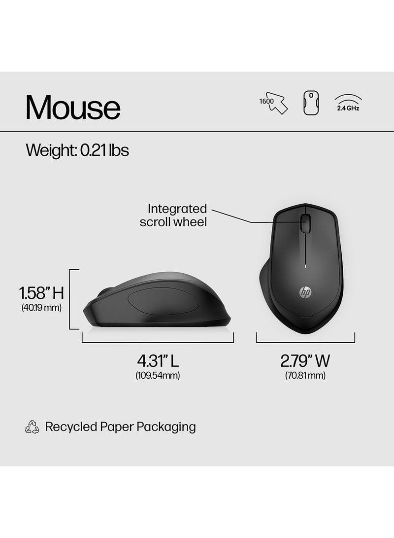 HP - 280 Silent Wireless Mouse Black - Image 1