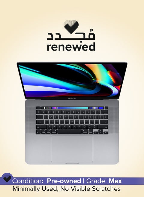 تم تجديده - كمبيوتر محمول MacBook Pro 2019 بشاشة مقاس 16 بوصة ومعالج Core i9/ذاكرة وصول عشوائي سعة 32 جيجابايت/ثماني النواة/محرك أقراص SSD سعة 1 تيرابايت/بطاقة رسومات AMD Radeon Pro سعة 8 جيجابايت/نظام التشغيل macOS