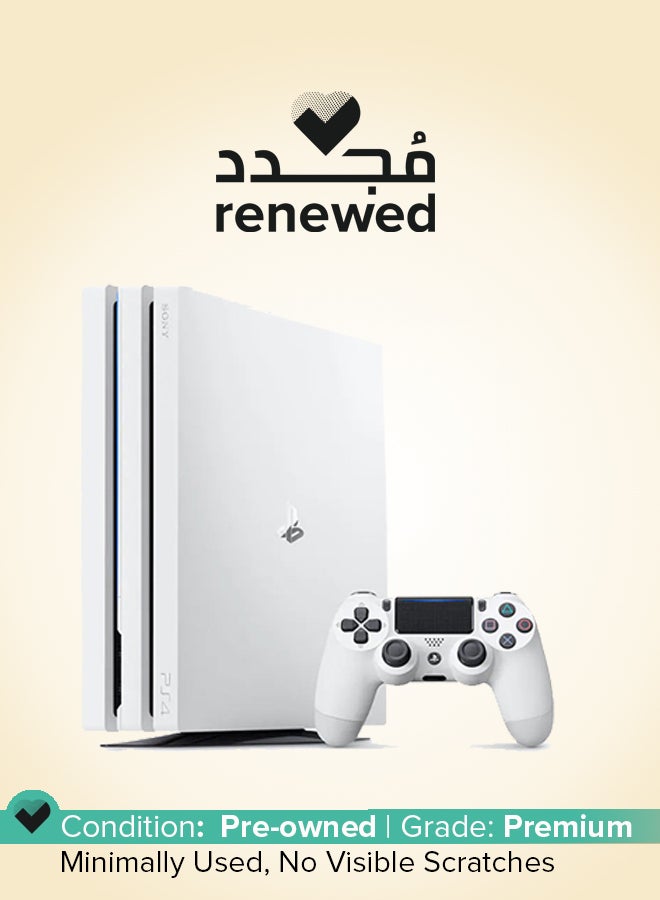 سوني تم تجديده - بلاي ستيشن 4 برو 1 تيرا بايت أبيض مع 2 وحدة تحكم - Image 1