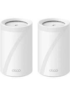 TP-LINK Deco BE65 WiFi 7 Mesh WiFi Set (2-Pack), BE9300 Tri-Band Router & Repeater (6GHz, 2.5Gbps Ethernet Port, 9Gbps WiFi Speed, WPA3, 320MHz Channels) White 