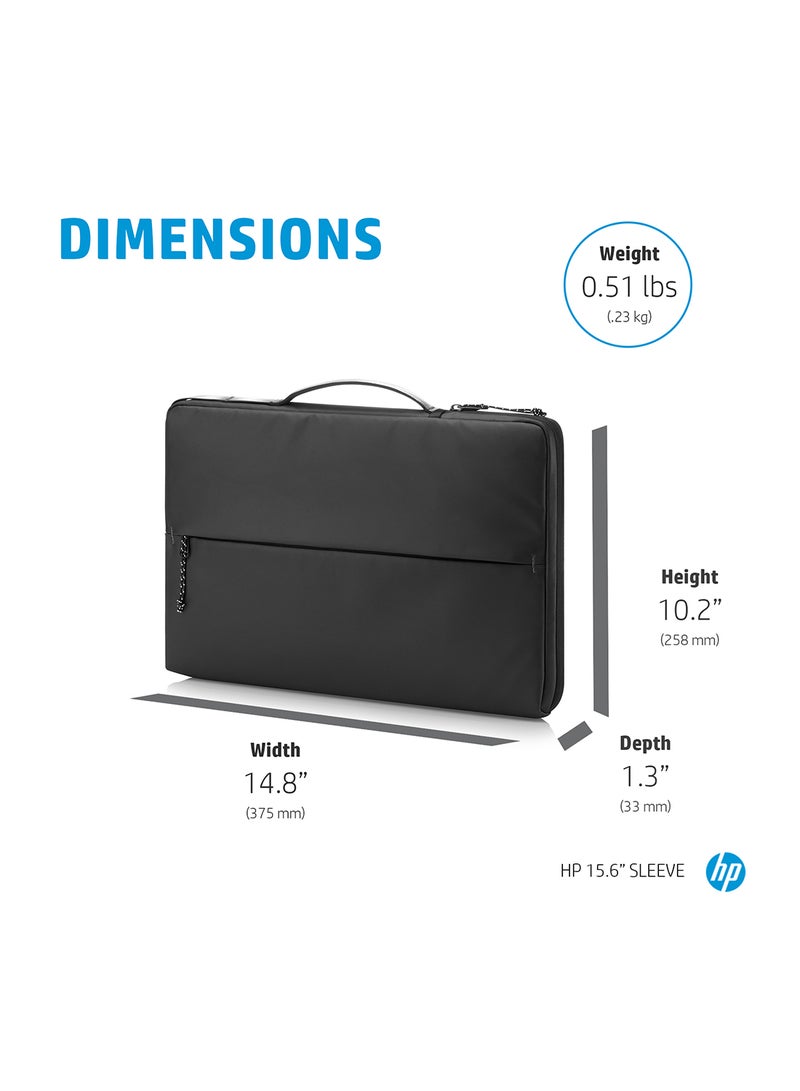 Water-Resistant Sleeve - (Up to 15.6" ) Black