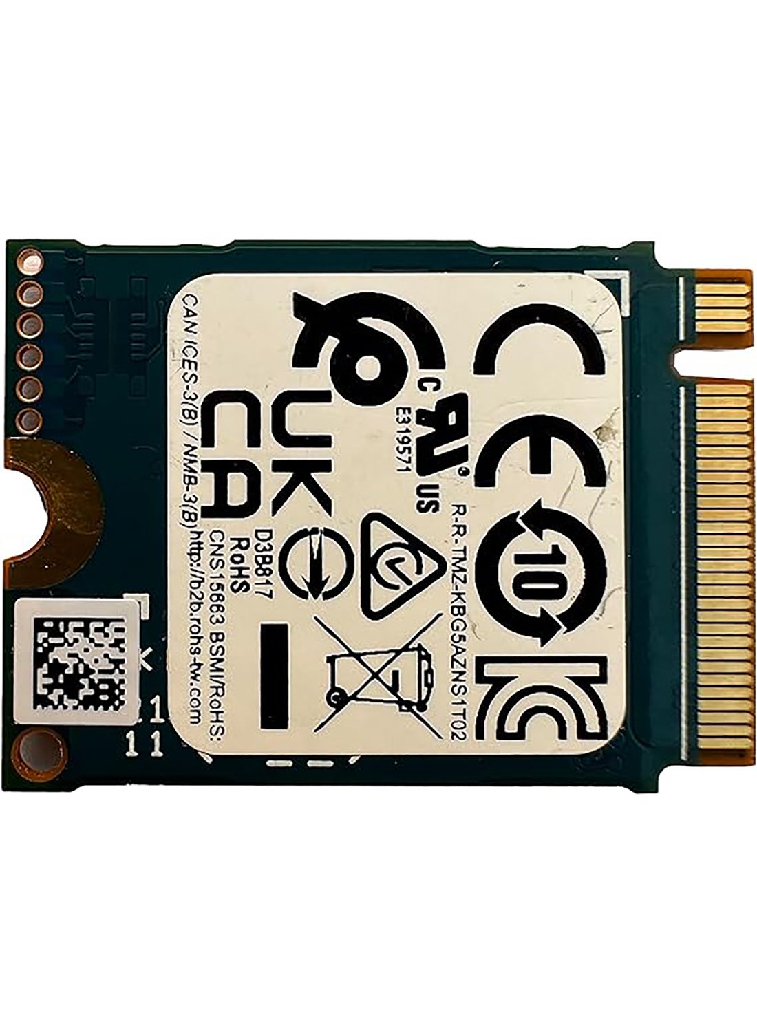 KIOXIA SSD 512GB M.2 2230 30mm NVMe PCIe 4.0 Gen 4 x 4 BG5 (OEM