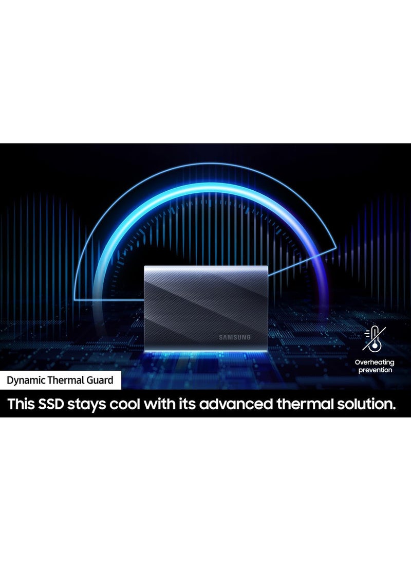 Samsung - T9 4TB, Portable SSD, up to 2000MB/s, USB 3.2 Gen 2x2 (20Gbps) NVMe, Rugged, for Photographers, Content Creators and Gaming, External Solid State Drive (MU-PG4T0B/AM) 4 TB - Image 1