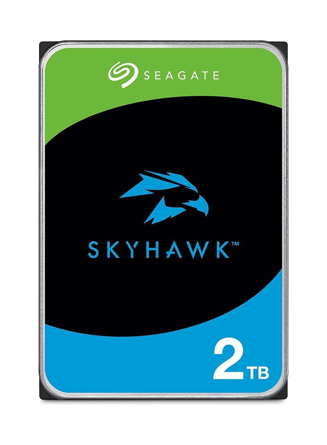 سيجيت - Skyhawk 2 تيرابايت، محرك أقراص ثابتة داخلي للفيديو - 3.5 بوصة، SATA 6 جيجابايت/ثانية، ذاكرة تخزين مؤقت 256 ميجابايت، لنظام كاميرا الأمان DVR NVR، (ST2000VX017) 2 تيرابايت - Image 1