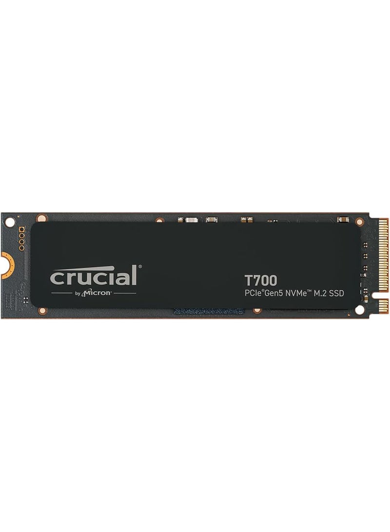 crucial T700 1TB PCIe Gen5 NVMe M.2 Internal SSD, Up to 11700 MB/s Read & 9500 MB/s Write Speed's, 232-layer TLC NAND, Up to 600TB Endurance, 1.5 Million Hours MTTF, Black | CT1000T700SSD3 1 TB - Image 1