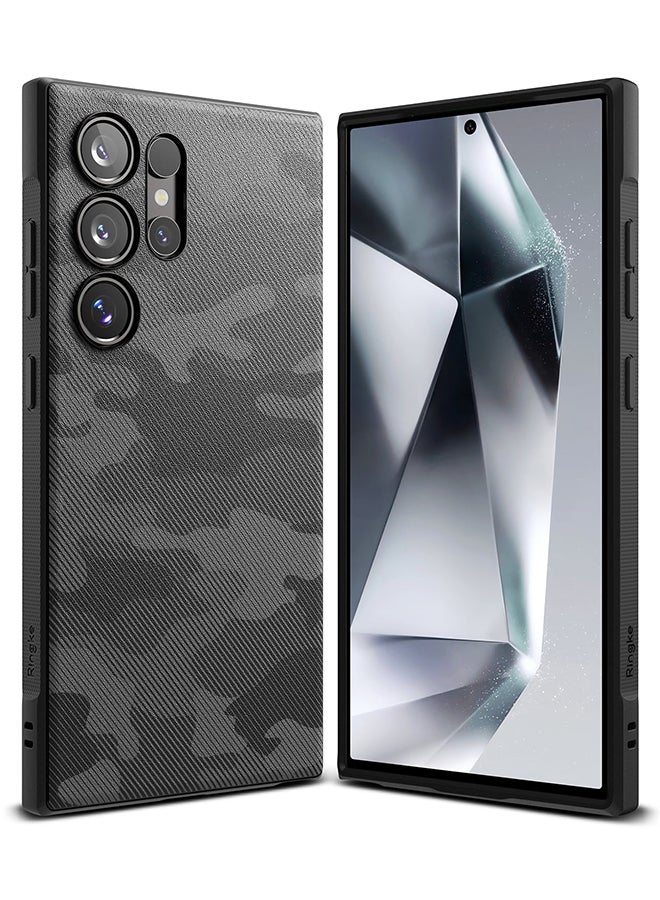 Ringke Onyx Case For Samsung S24 Ultra 5G Case Enhanced Grip Tough Flexible TPU Shockproof Rugged TPU Bumper Drop Protection Phone Cover- Camo Black  - Image 1