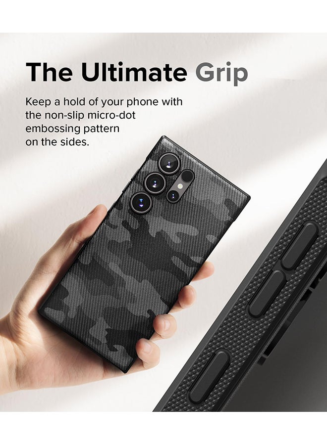 Ringke Onyx Case For Samsung S24 Ultra 5G Case Enhanced Grip Tough Flexible TPU Shockproof Rugged TPU Bumper Drop Protection Phone Cover- Camo Black  - Image 5
