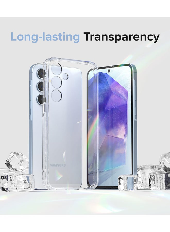 Fusion Case For Samsung Galaxy A55 5G 2024, Anti-Fingerprint Phone Case, Shockproof Protective Bumper Cover For Galaxy A55 Clear
