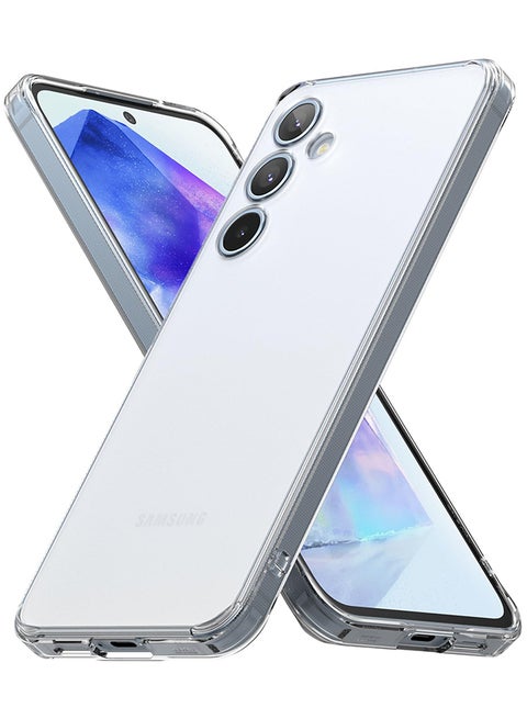 Fusion Case For Samsung Galaxy A55 5G 2024, Anti-Fingerprint Frost Clear Phone Case, Shockproof Protective Bumper Cover For Galaxy A55 Matte Clear