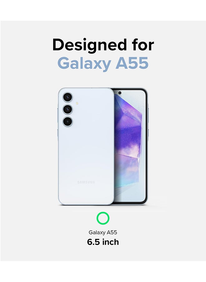 Ringke Fusion Case For Samsung Galaxy A55 5G 2024, Anti-Fingerprint Frost Clear Phone Case, Shockproof Protective Bumper Cover For Galaxy A55 Matte Clear - Image 2