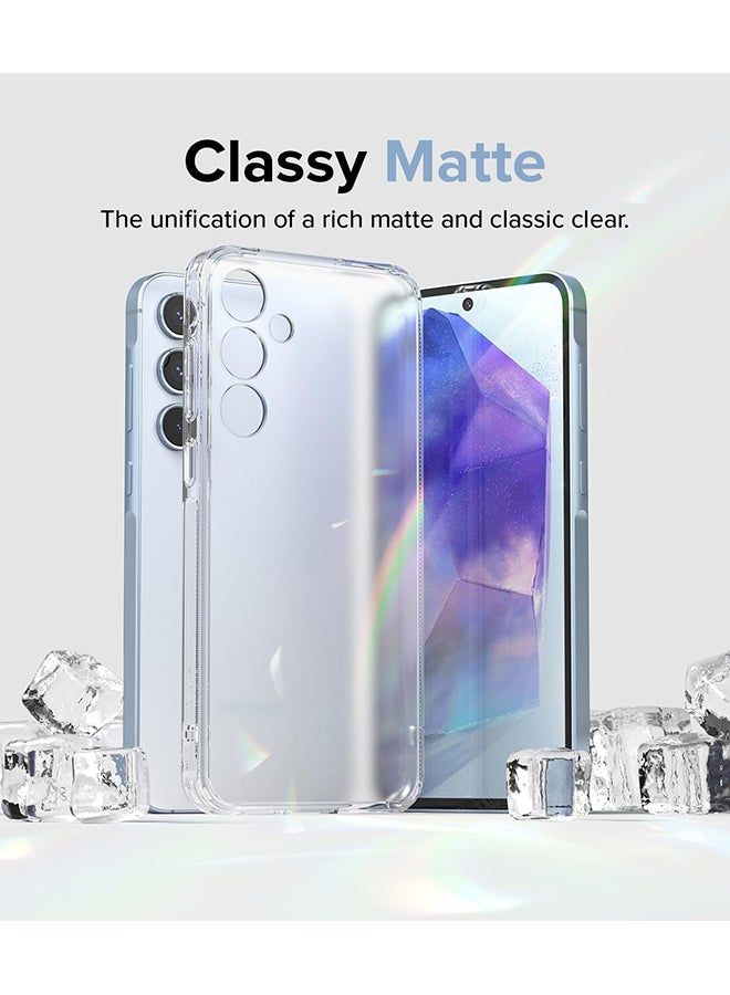Ringke Fusion Case For Samsung Galaxy A55 5G 2024, Anti-Fingerprint Frost Clear Phone Case, Shockproof Protective Bumper Cover For Galaxy A55 Matte Clear - Image 3