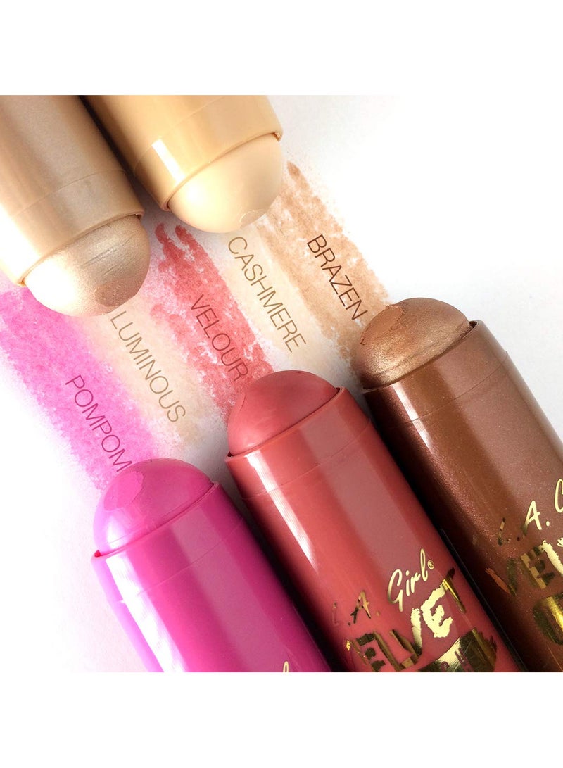 لا جيرل Velvet Contour Sticks  - GCS593 - Crushed Berry Purple  - Image 5