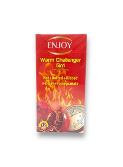 ENJOY Worm Challenger Premium Condoms 12Pcs 