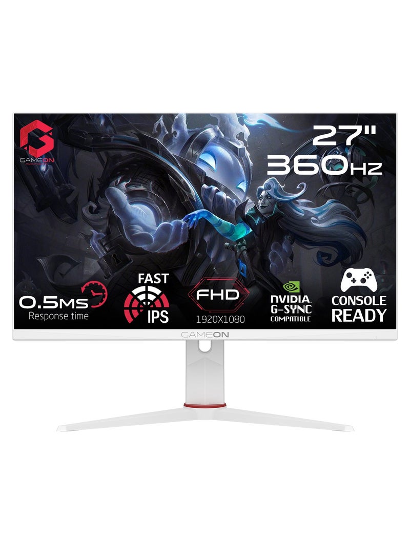 Artic Pro Series 27 Inch Gaming Fast IPS Monitor with RGB Backlight FHD 360Hz 0.5ms HDMI 2.1 MPRT VESA mount Adaptive-Sync G-Sync compatible Support PS5 - GOA27FHD360IPS White - pnsku/N70057249V/45/_/1710997261/53a2d3eb-f06a-4575-85a0-c2826c0ebc03