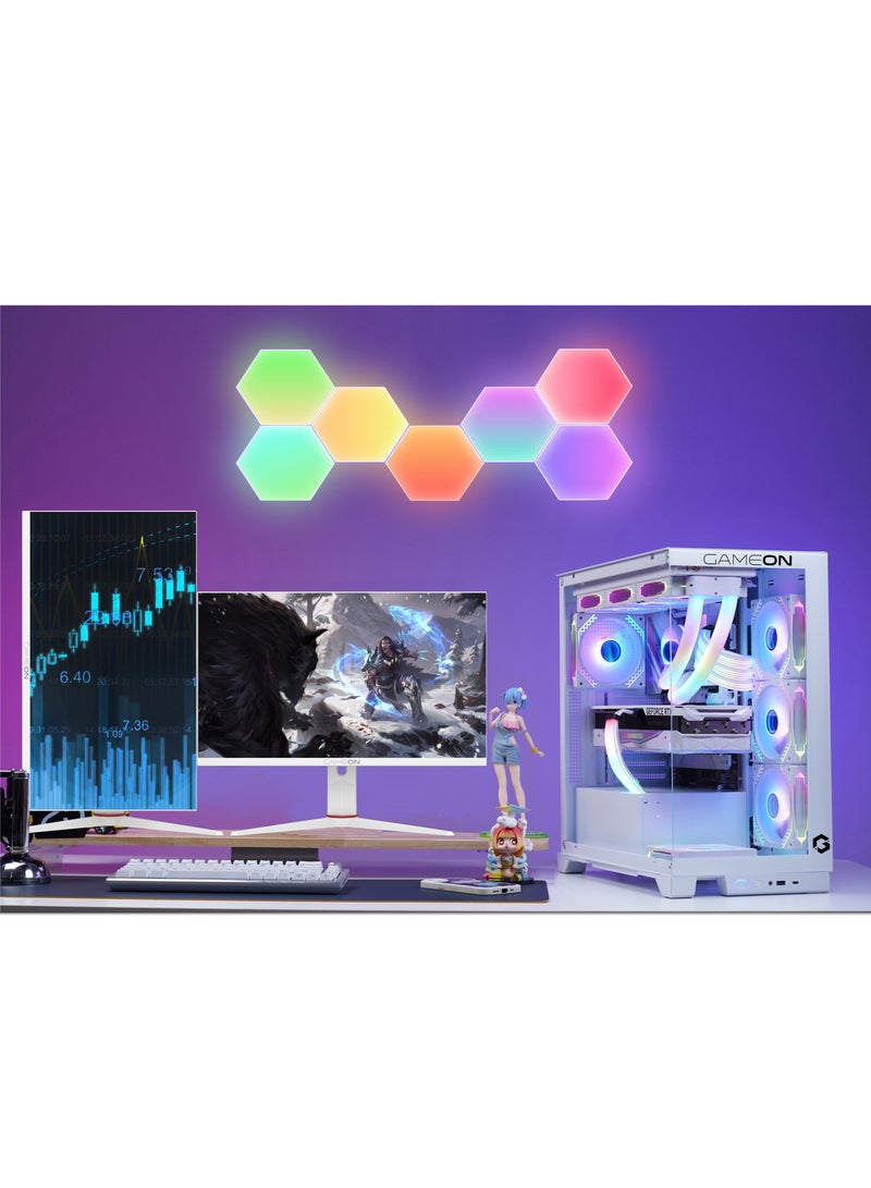 GameOn - Artic Pro Series 27 Inch Gaming Fast IPS Monitor with RGB Backlight FHD 360Hz 0.5ms HDMI 2.1 MPRT VESA mount Adaptive-Sync G-Sync compatible Support PS5 - GOA27FHD360IPS White - Image 1