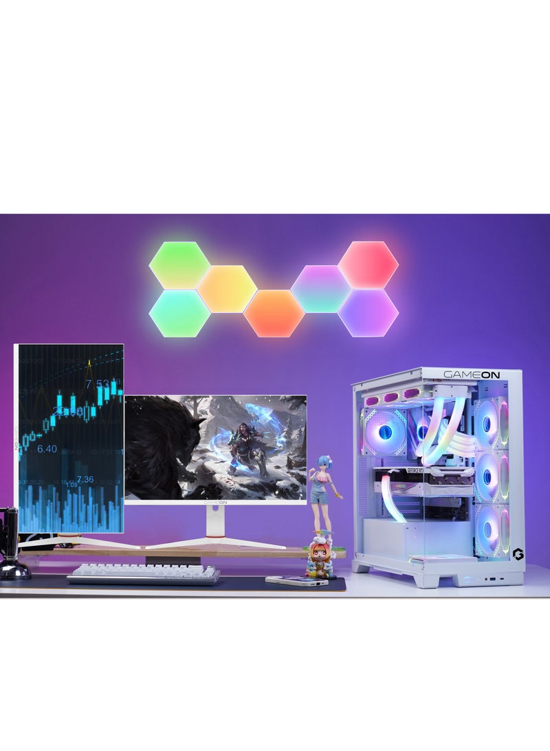 جايم أون - شاشة ألعاب GOA24FHD360IPS Artic Pro Series 24 بوصة FHD، IPS سريع 360 هرتز، شاشة E-LED MPRT 0.5 مللي ثانية، HDMI 2.1، حامل VESA، مزامنة G-Sync مع عناصر RBG (يدعم PS5) أبيض - Image 1