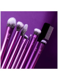 REAL TECHNIQUES Everyday Eye Essentials Makeup Brush Kit Eye Makeup Brushes for Eye Liner Eyeshadow Brows and Lashes Synthetic Bristles Cruelty-Free and Vegan 8 Piece Set Multicolor  - Image 4