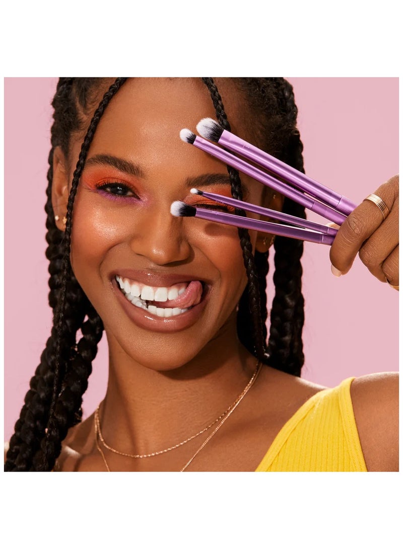 REAL TECHNIQUES Everyday Eye Essentials Makeup Brush Kit Eye Makeup Brushes for Eye Liner Eyeshadow Brows and Lashes Synthetic Bristles Cruelty-Free and Vegan 8 Piece Set Multicolor - Image 3