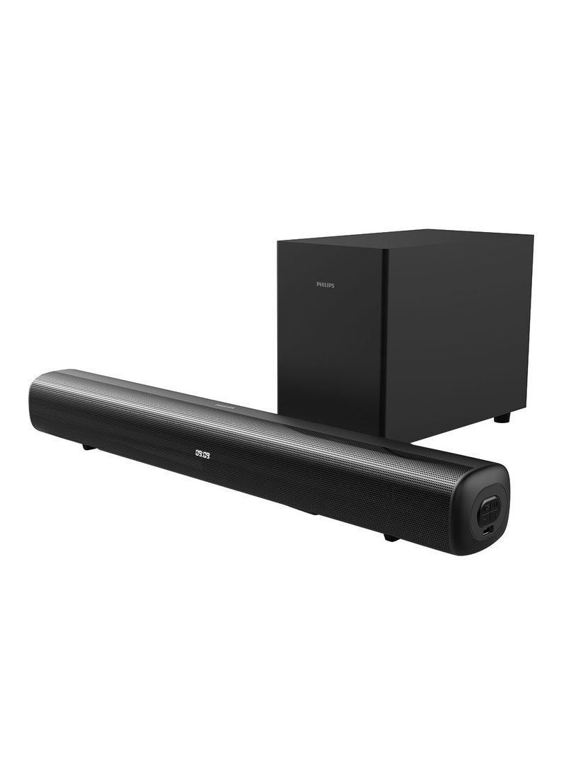Philips Soundbar Speaker 2.1 Channel TAB4308/73 Black  - Image 1