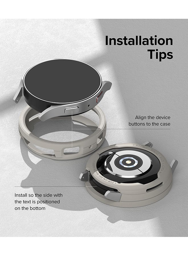 Ringke Air Sports For Samsung Galaxy Watch 6 40Mm Case, Thin Soft Flexible Rugged TPU Raised Bezel Frame Protective Button Cover- Warm Grey - Image 5