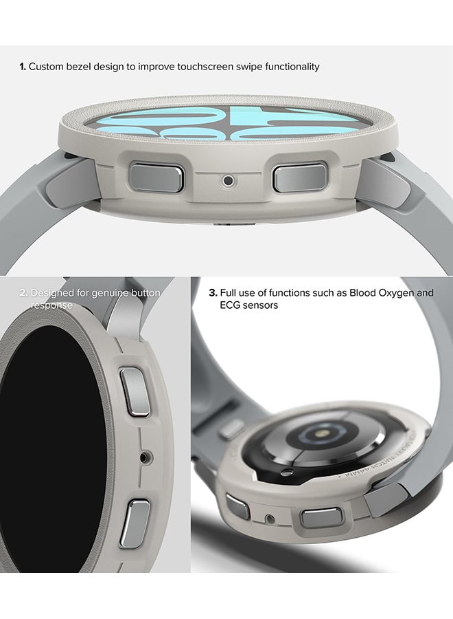 Ringke Air Sports For Samsung Galaxy Watch 6 40Mm Case, Thin Soft Flexible Rugged TPU Raised Bezel Frame Protective Button Cover- Warm Grey - Image 3