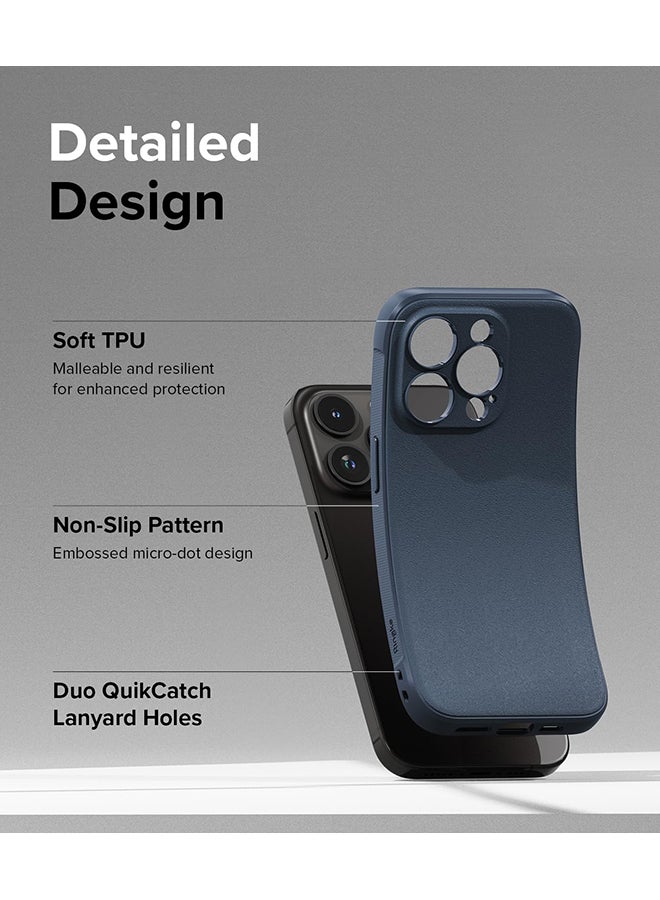 Ringke Onyx Case For iPhone 15 Pro Max  Enhanced Grip Tough Flexible TPU Shockproof Rugged TPU Bumper Drop Protection Phone Cover Navy - Image 5