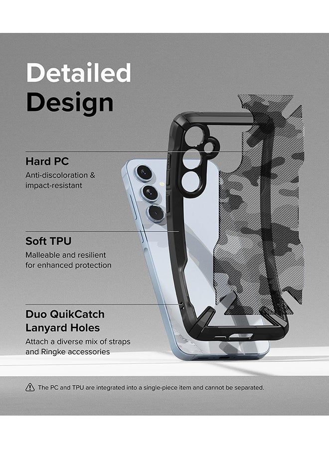 Ringke Fusion-X Case For Samsung Galaxy A55 5G, Military-Grade Protection, Anti-Scratch Advanced Rugged Heavy Duty Bumper Phone Case Camo Black  - Image 5