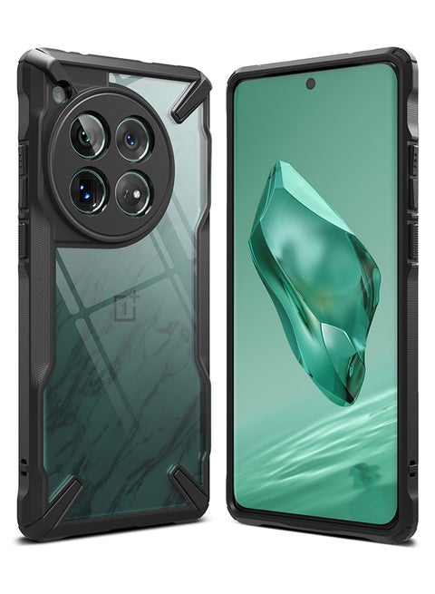 حافظة Fusion-X لهاتف OnePlus 12 2024، حماية من الدرجة العسكرية ومضادة للخدش ومتينة وشديدة التحمل من البولي كربونات + غطاء من مادة TPU