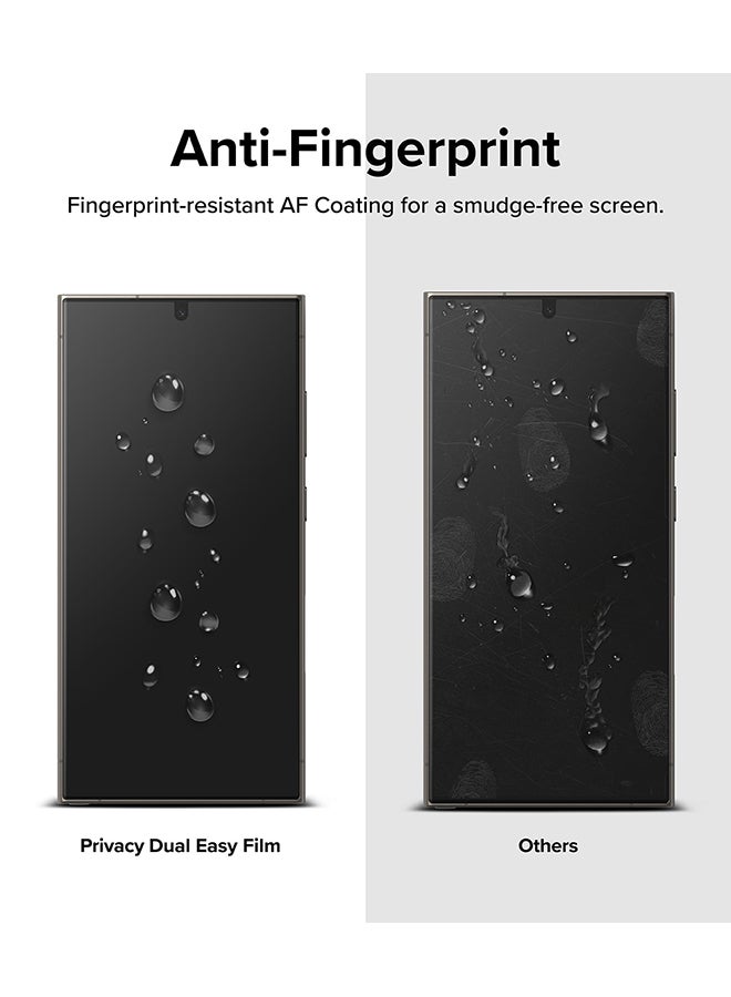 Ringke Privacy Dual Easy Film For Samsung Galaxy S24 Ultra 2024 Screen Protector, Anti-Spy Full Cover Protection Film With Installation Tool Clear  - Image 5