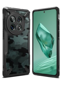Ringke Fusion-X Case For OnePlus 12 2024, Military-Grade Protection Anti-Scratch Advanced Rugged Heavy Duty Bumper PC + TPU Cover Camo Black  - Image 1