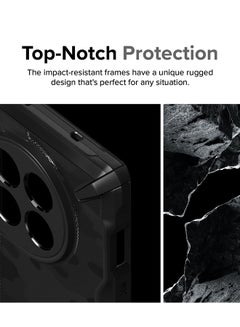 Ringke Fusion-X Case For OnePlus 12 2024, Military-Grade Protection Anti-Scratch Advanced Rugged Heavy Duty Bumper PC + TPU Cover Camo Black  - Image 3