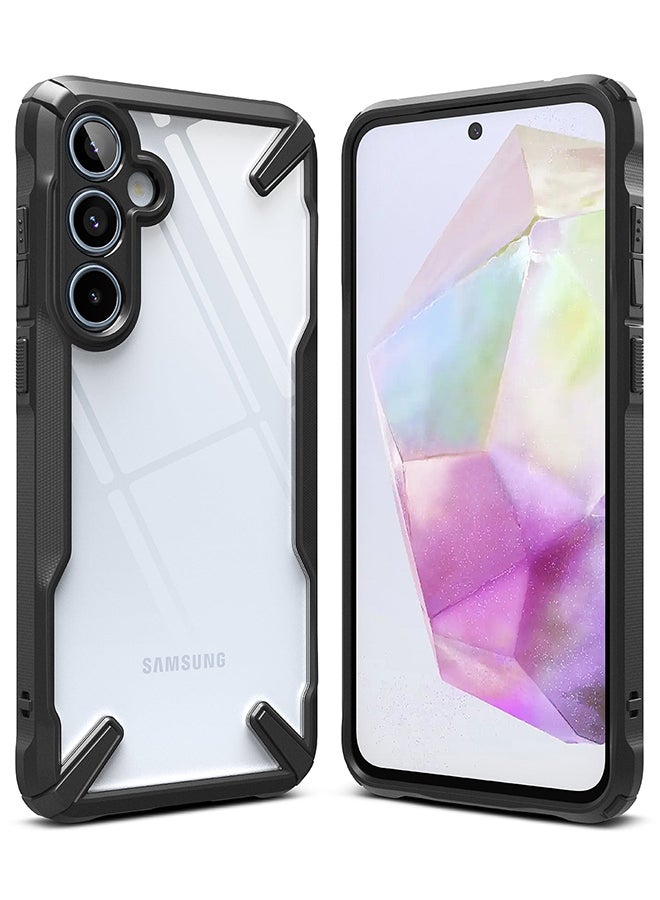 Ringke Fusion-X Case For Samsung Galaxy A35 5G, Military-Grade Protection Anti-Scratch Advanced Rugged Heavy Duty Bumper Phone Case Black - Image 1