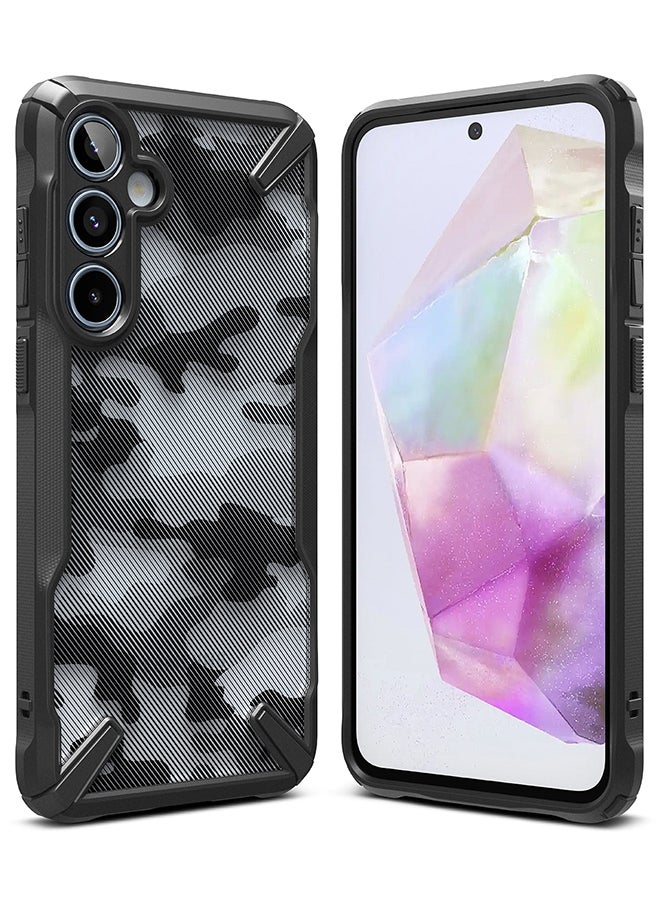 Ringke Fusion-X Case For Samsung Galaxy A35 5G, Military-Grade Protection Anti-Scratch Advanced Rugged Heavy Duty Bumper Phone Case Camo Black - Image 1