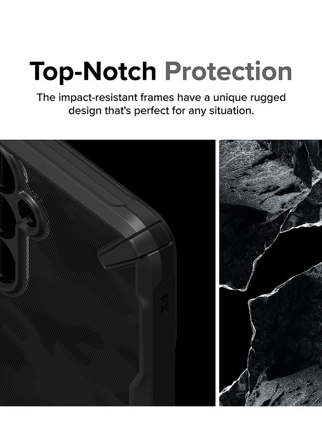 Ringke Fusion-X Case For Samsung Galaxy A35 5G, Military-Grade Protection Anti-Scratch Advanced Rugged Heavy Duty Bumper Phone Case Camo Black - Image 2