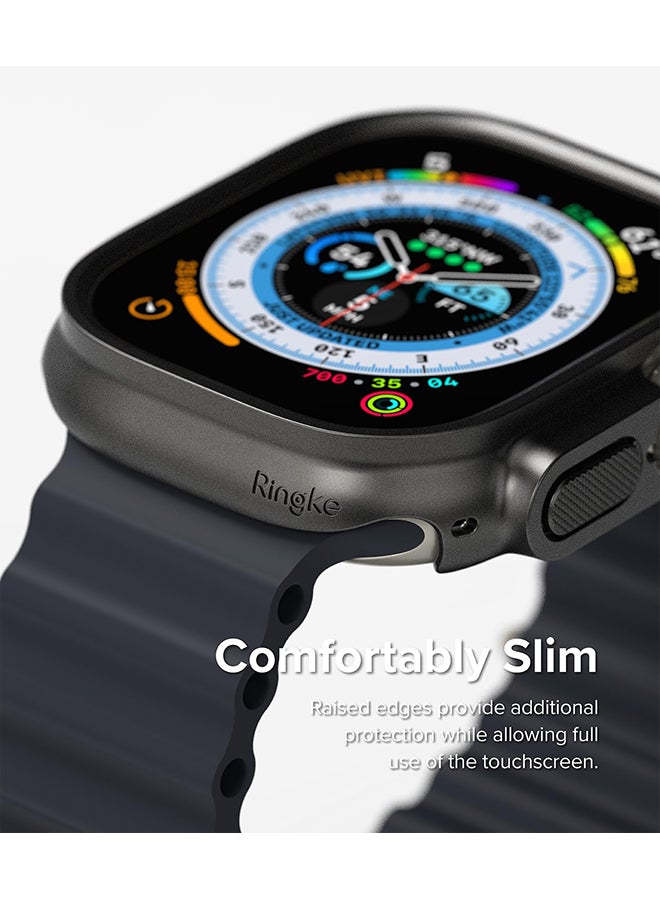 Ringke Slim Case For Apple Watch Ultra 2/1 49Mm, Bezel Frame Only Premium PC Hard Thin Cover - Clear And Titanium Black 2 Pack Clear  - Image 4