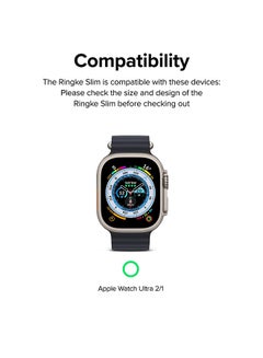 Ringke Slim Case For Apple Watch Ultra 2/1 49Mm, Bezel Frame Only Premium PC Hard Thin Cover - Clear And Titanium Black 2 Pack Clear  - Image 2