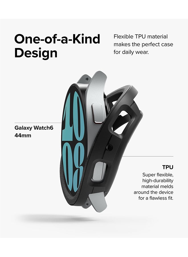 رينجك حافظة Air Sports لساعة سامسونج جالاكسي 6 مقاس 44 مم، رفيعة وناعمة ومرنة ومتينة من مادة TPU ذات إطار مرتفع وغطاء زر واقٍ - Image 4