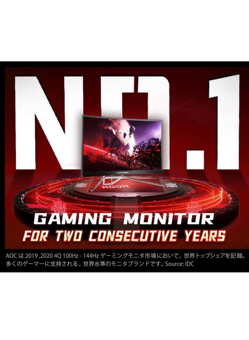 AOC - AOC 27G4 27 (IPS) Gaming Monitor, FHD 1920×1080 Display, 180Hz, 1ms(GtG), HDR10, HDMI 2.0 x 1, DisplayPort 1.4 x 1, Adaptive Sync, 16.7 M Display Colors, Adjustable Stand, Black & Red Black - Image 1