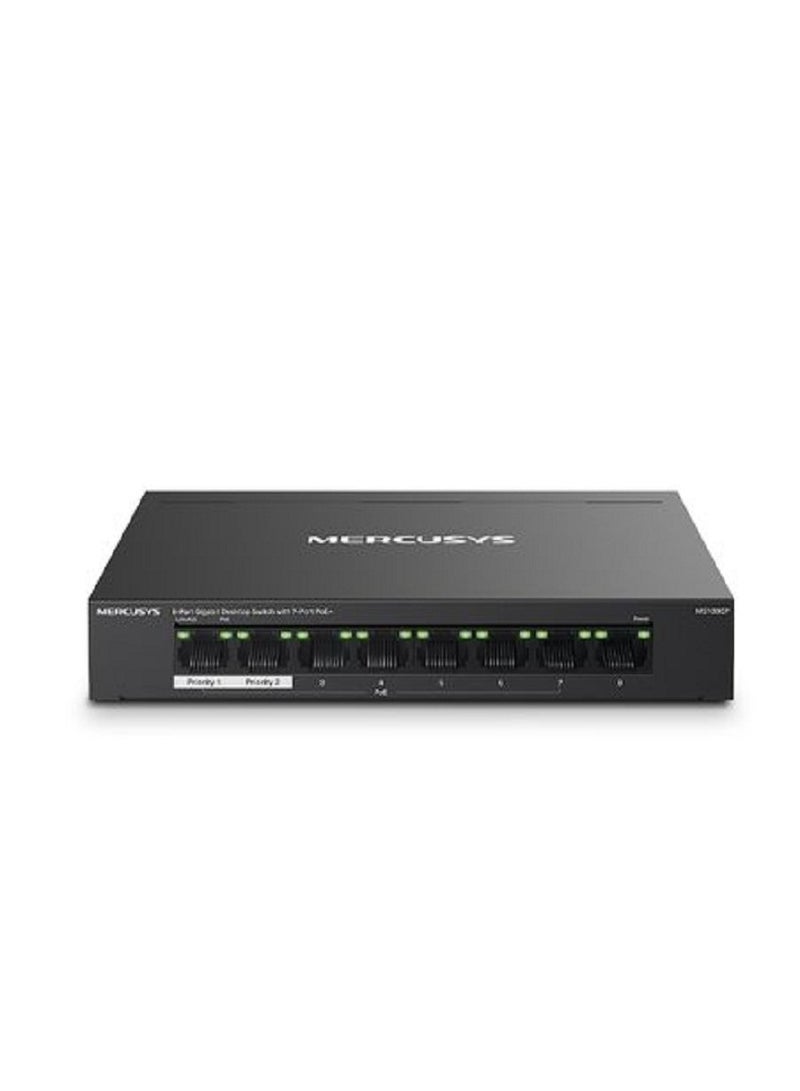 ميركوسيس - محول سطح مكتب Gigabit مزود بـ 8 منافذ مع 7 منافذ PoE+ - Image 1