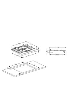 Beko Built in Gas Hob 60 cm 4 Burner integrated ignition HIAW 64225 BX black  - Image 4