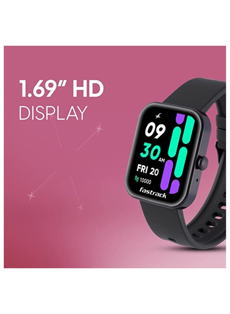 fastrack - Titan Fastrack Reflex Hello Light Blue Smart Watch HD Display BT Calling Blue - Image 1