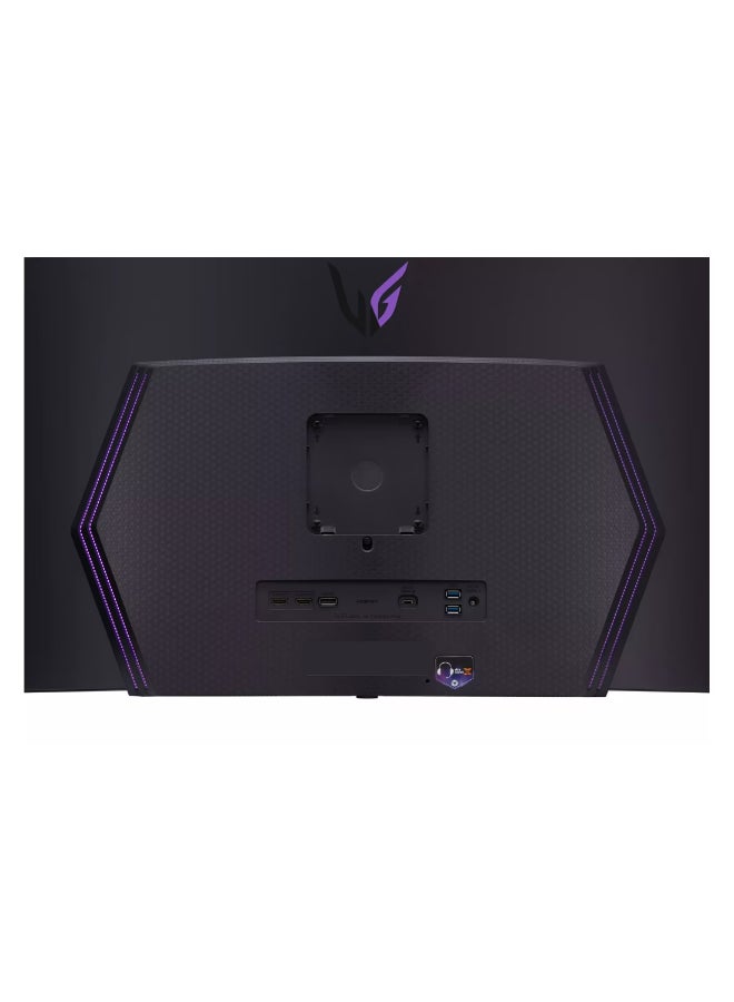 إل جي 45" UltraGear QHD Curved Gaming Monitor - 240Hz (3440 x 1440) 0.03ms GTG, Anti-Glare, Aspect Ratio 21:9, Brightness 250 cd/m2, USB, HDMI, Stand Included - 45GS96QB-B Black  - Image 4