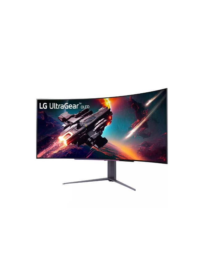 إل جي 45" UltraGear QHD Curved Gaming Monitor - 240Hz (3440 x 1440) 0.03ms GTG, Anti-Glare, Aspect Ratio 21:9, Brightness 250 cd/m2, USB, HDMI, Stand Included - 45GS96QB-B Black  - Image 3