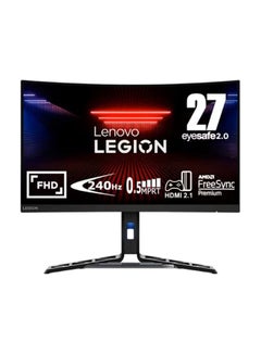 27" Legion R27fc-30 FHD Gaming Curved Monitor, VA, 0.5ms, 240Hz (1920 x 1080) Brightness 350 cd/m2, DP, HDMI, FreeSync Premium, Integrated Speaker - 67B6GAC1UK Black - pnsku/N70057478V/45/_/1711282441/3dfc3a20-2a7d-49b6-9e15-647b734416d1