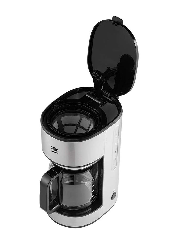Beko Filter Coffee Machine, Carafe Material (Glass), Keep Warm Function, 10 Cup Capacity, Drip Stop Function, Auto Shut-off - White 2.5 L 1000 W CFM6350i ‎Stainless Steel - Image 2