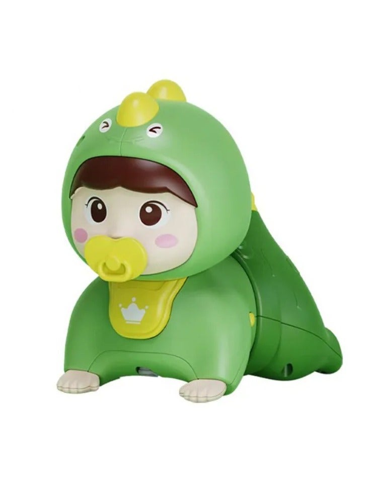 Huanger - Baby Crawling Doll Toy With Music - Green - Image 1
