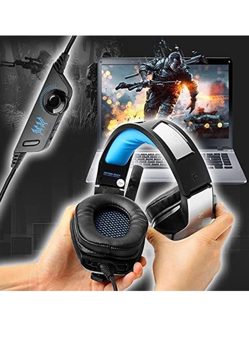 KOTION EACH - G5300 Gaming Headset with Microphone & LED Light for Computer (3.5mm) - Image 1