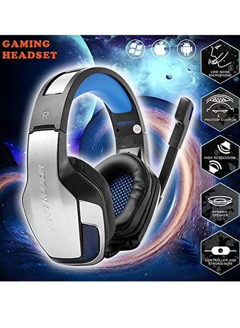 KOTION EACH - G5300 Gaming Headset with Microphone & LED Light for Computer (3.5mm) - Image 1