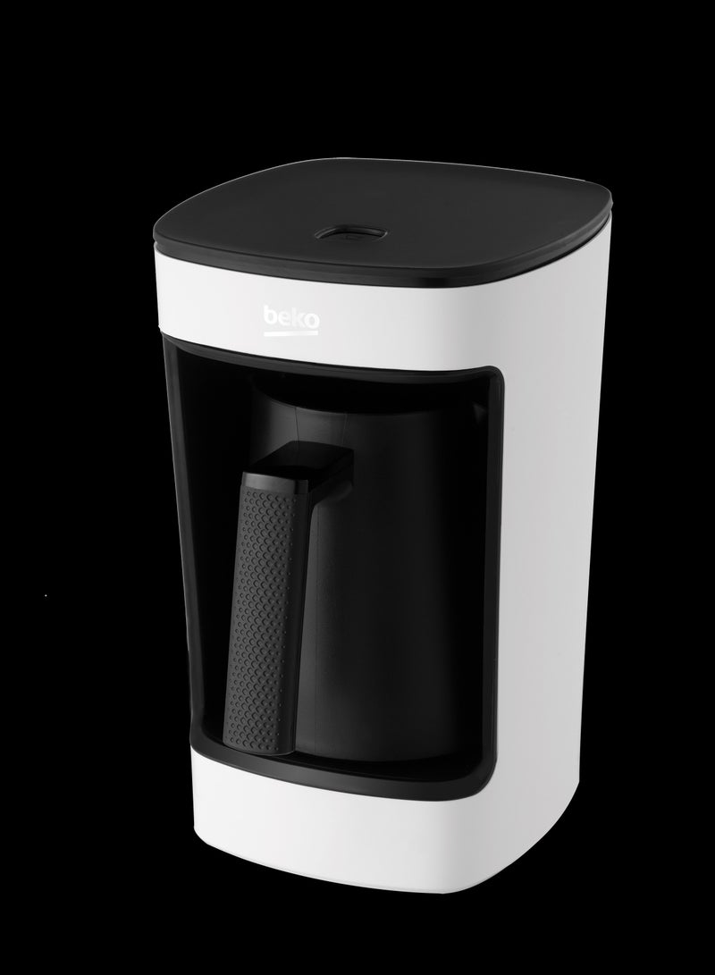 Beko Turkish Coffee Machine, 5 Cup Capacity, Anti Spill Technology, Audio Warning, One Touch Control, CookSense2, Delicious & Foamy Turkish Coffee 650 ml 580 W TKM2341W ‎White - Image 1